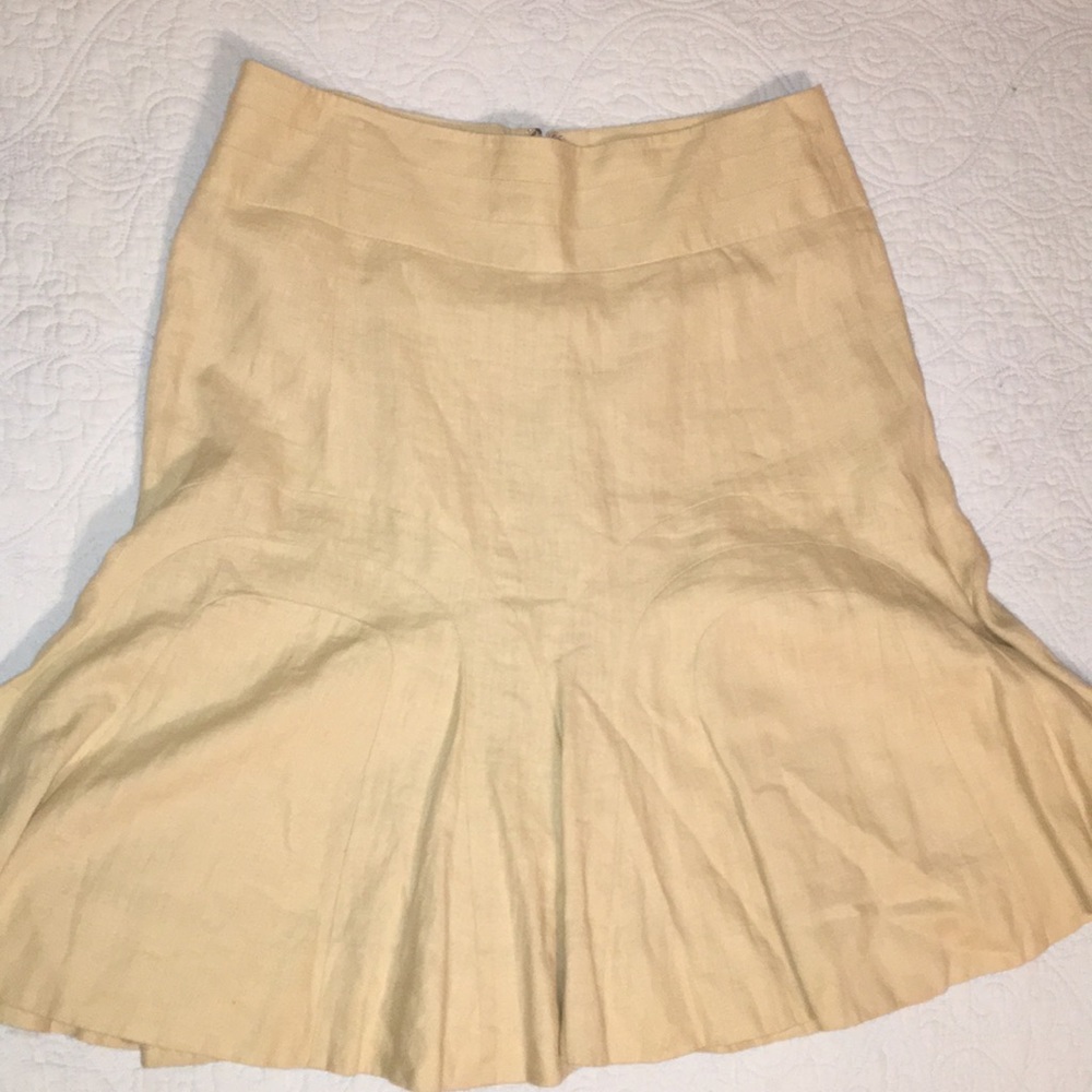 Lined linen skirt